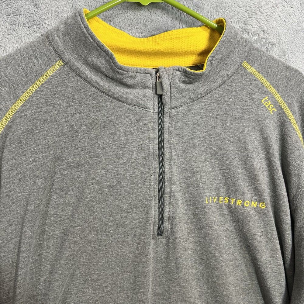 Tasc Performance 1/4‎ Zip Pullover Gray Mens Size 2XL Bamboo Stretch Livestrong